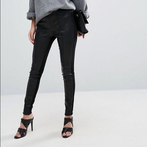 NWT ASOS Faux Leather Black Skinny Pant